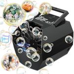 Theefun Bubble Machine: 500mL Automatic Bubble Blower for Kids - Portable Bubble Maker Last for 45+ Mins, Bubble Summer Toys for Outdoor Indoor Birthday Party Wedding, Powered by USB or Batteries