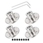 DMiotech 4 Pack 5mm Flange Coupling Connector Rigid Guide Shaft Support Coupler Shaft Coupling with M1.5 Hex Wrench and Screws for DIY RC Model Motors