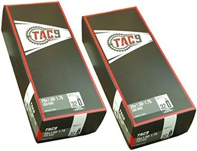 TAC 9 2 Pack Money Saver - Thorn Resist Tube, 26" x 1.50-1.75 32mm Schrader Valve, Mountain Bike, Cruiser, MTB, MTN Bicycles Replacement Tube Puncture Resistent