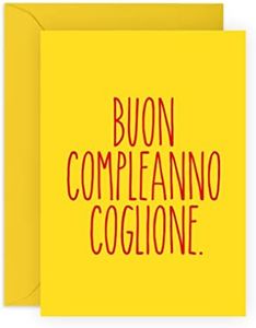 Central 23 Biglietto d'auguri maleducato per uomo - Biglietto di compleanno umoristico per lui - Regalo divertente per figlio o fratello - Biglietto di compleanno sfacciato per amici - con adesivi