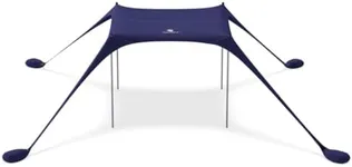 SUN NINJA Mini Beach Tent, UPF50+ Beach Shade Sun Shelter with Carry Bag, Partial Shade for 2 Adults, Family, Pets, Coolers & Valuable Items