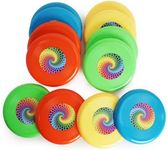 Boley 12-Pack 8” Flying Discs, Plastic Fribees, Flyer Disks, Backyard Games, Fun Summer Outdoor Activity Game, Frisbees for Kids