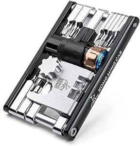 Bike Tool with CO2 Inflator - Bike Chain Tool/Torx/Hex/Screwdriver - Bicycle Multitool Kit Compact and Lightweight Repair Tools for Road and Mountain Bikes