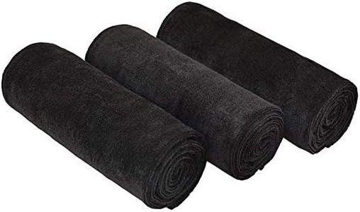 MAYOUTH Gym Towels for Men & Women Microfiber Sports Towel Set Fast Drying & Absorbent Workout Sweat Towels for Fitness,Yoga,Golf,Camping 3-Pack Gift Present (Black 3-pack, 16inch X 32inch)