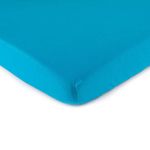 SheetWorld Fitted Pack N Play (Graco Square Playard) Sheet - Turquoise Jersey Knit - Made In USA - 36 inches x 36 inches (91.4 cm x 91.4 cm)