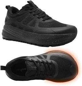 Men's Orthopedic Extra Wide Toe Box Trekking Shoes: Non-Slip Arch Support Orthotic Foot Pain Relief Plantar Fasciitis High Arch Trail Sneakers, Outdoor Training Biking Walking Shoes Black Size 9