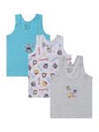 BODYCARE Unisex Baby Round Neck Sleeveless Vest Pack of 3 - Assorted 12-18M