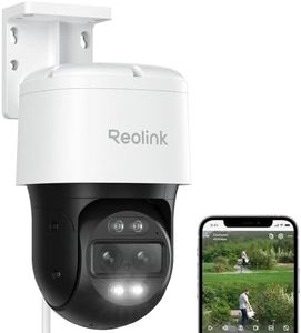 Reolink 4K 8MP PTZ PoE Überwachungskamera Außen mit Dual-Objektiv, 6X Hybridzoom, 355°/90° Schwenkbar, Auto-Tracking, Farbnachtsicht, Personen-/Fahrzeug-/Tiererkennung, 2-Wege-Audio, TrackMix PoE