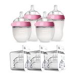 Comotomo Baby Bottle Bundle, Pink