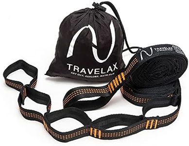 Travelax Hammock Tree Attachment Extra Strong up to 1102 lbs with 44 Loops - Hang up Your Hammock and Relax Quickly with Tree Protection from Love for Nature