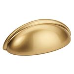 10 Pack - Cosmas 783GC Gold Champagne Cabinet Hardware Bin Cup Drawer Cup Pull - 3" Inch (76mm) Hole Centers