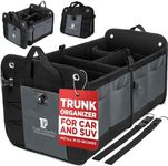 TRUNKCRATEPRO Car Storage Organizer, Car Organizer, Trunk Organizer For Car, Suv, Truck, car trunk organizer Premium Multi Adjustable Compartments Collapsible car trunk organizers (Regular, Gray)