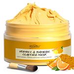 Turmeric Vitamin C Clay Mask Deep Cleansing Face Mask Skin Care Improve Blackheads Acne Dark Spots and Even out skin tone Facial Mask Control Oil and Refining Pores