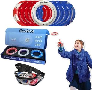 Disc GO! – Soft Silicone Frisbee Games for Teens, Sports & Outdoors Disc, Gifts for Teen Boys & Girls, Portable Indoor & Outdoor Games for Kids, Frisbees for Kids and Adults, Red, White and Blue