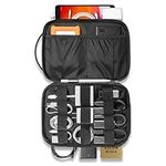 tomtoc Electronic Organiser Bag, Travel Tech Electronics Accessories Organizer Bag for Cables, iPad Mini, Accessories Storage Pouch for external Hard Drive, Cable Kit Management for Gadget