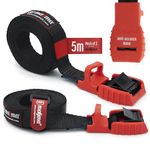 MAGMA 2 Cambuckle Straps | Load Strap Bike, Rack, Surf Board, Moto, Car, Kayak and Carriers | Adjustable and Heavy-Duty Belt Cords Strapping Tools Cargo Automotive | Fastening Tie Buckles | Red 5m