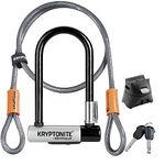 Kryptonite New-U Kryptolok Series-2 Mini-7 Heavy Duty Bicycle U Lock with 4-Foot Kryptoflex Double Looped Bike Lock Cable