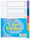 A5 5 Part Plastic Dividers with Index Cover Sheet