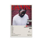 KrAtoz Rapper Kendrick Poster Damn Poster Lamar Decorative Painting Canvas Wall Posters And Art Picture Print Modern Family Bedroom Decor Posters 12x18inch(30x45cm)