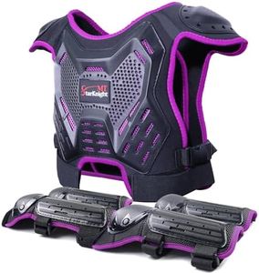 StarknightMT Kids Dirt Bike Gear - Youth Motorcycle Riding Protective Gear ATV Chest Protector Motocross Armor Suit for Boys Girls Mountain Biking Cycling, Purple