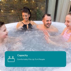 Lay-Z-Spa Miami Inflatable Hot Tub – 2-4 Person Portable Spa