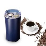 Coffee Bean Grinder Kitchen Grinder 200W Motor 6 Blades Double wall design, Stainless steel SUS304 Food Grade Material Mixers Household Small Grinding Machine Dry Grains Bean Nut Spices Grinder (Blue)