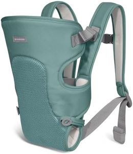 KikkaBoo MYRA Baby Carrier Backpack, Ergonomic, Width & Adjustable Straps, Hands-Free, 3 Carrying Positions, Up to 9 kg, Lightweight, Breathable Mesh, Mint