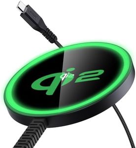 ESR for Qi2 Magsafe Charger, Charging Pad for iPhone, Wireless Charger iPhone Compatible with iPhone 16/15/14/13/12 Series, AirPods 4/3/AirPods Pro, Strong Magnetic Charger Pad with A/C Cable, Black