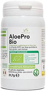 Benessence - Aloe Vera bio, Probiotiques et prébiotiques en gélules végétales - 60 CPS