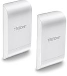 TRENDnet 10dBi Wireless N300 Outdoor PoE Preconfigured Point-to-Point Bridge Bundle Kit, 2 x Preconfigured Wireless N Access Points, IPX6 Rated Housing, TEW-740APBO2K, White