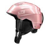 Findway Ski Helmet,Snow Helmet for Adult Men Women Youth with Adjustable Vents, Compatible with Goggles, Winter Outdoor Sports Snowboard Helmet Rose gold for Snow and Skiing, S