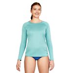 Speedo Women's UV Swim Shirt Long Sleeve Rashguard - Heather Porcelain, Medium