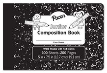 PACON PMMK37090 Junior Composition Book, 100 White Sheets, 3/8" Ruled 5" x 7-1/2"