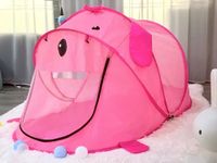 BAODIAN Kids Play Tents – Collapsible Tent for Boys Girls Gift - Large Foldable Playhouse Indoor/Outdoor Fun - Pop up Tent Toys for Age 1 and up Child Birthday Present (Pink Dog)