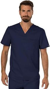 Cherokee Men's V-Neck Top, Navy, Large