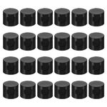 PATIKIL Twist Bottle Caps, 24Pcs 20/410 Squeeze Flip Bottle Cap Replacement Caps for Glue Dispensing Bottles Dispensing Caps Paint Bottles, Black