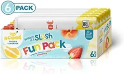 Scoot Frozen Lemonade - Variety 6 Pack Featuring Original, Peach, and Strawberry Flavors