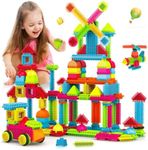 Stickle Brick Bristle Blocks 108PCS Toys for 3 4 5 6 Year Old Boys Girls Kids,Enlarge Building Blocks for Creativity Skill, Safe and Durable Construction Toys for Toddlers Christmas Birthday Gifts