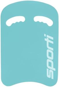 Sporti Training Kickboard - Aqua - EVA Foam Swim Board for Adults, Chlorine-Resistant Pool Training Aid with Comfortable Grip & Contoured Edges