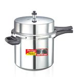 Prestige Popular Plus Induction Base Pressure Cooker, 12 Litres, Outer Lid, Silver, Aluminium, 12 Liter