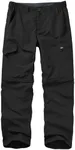 Mens Hiking Pants Convertible boy Scout Quick Dry Lightweight Zip Off Outdoor Fishing Travel Safari Pants,6226,Black,30