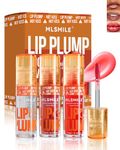 Plumping Lip Gloss - 3 Colors Hydrating Lip Glow Oil Set, Pink Clear Lip Tint Stain, Glitter Long Lasting Tinted Lip Oil, Sparkly Moisturizing Lip Plumper Gloss Make Lip Fuller for Women Makeup -Set A