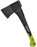 Davaon Pro 46cm Log Splitting Axe - Up To 20cm Logs - High Carbon Steel Blade - Balanced For Swing Power - 950g Non Come Off Head - Strong Fibreglass Handle - Storage Case - Firewood Garden Camping