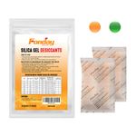 50Gram x 6Packet Rechargeable Silica Gel Desiccant Packets Fonday Food Grade Fast Reactivate Desiccant Bags Moisture Indicating Orange to Green for Closet Gym Bag Jewelry Tools Food Medication