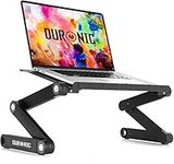 Duronic Laptop Stand DML121 | Multi-use Folding Desk Riser | Highly Adjustable | Support Tray for Tablet Or MacBook | Ergonomic | Folds Flat | Portable Table | 6 Leg Joints Each Adjust In 24 places