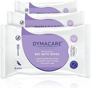 DYMACARE Fragranced Bed Bath Wipes | Rinse-Free Microwaveable Premium Adult Skin Cleansing Wet Wipes | Thick Large Body Wash Cloths | with Aloe Vera | 3 Packs