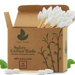 LEAF BOAT Cotton Buds 78 or 234 Pieces | Baby Safety Cotton Buds for Ears, Makeup Cleaning | GOTS Certified Biodegradable, Eco-Friendly Plastic Free | Vegan | Recycled Packaging |