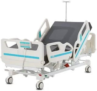 VEVOR Premium 5 Function Full Electric Hospital Bed with Cardiac Chair Position Trendelenburg & Reverse Trendelenburg, ICU Medical Bed, 5-Inch Locking Casters for Home Hospital Use, 550LBS