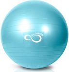 Live Infinitely Exercise Ball (55cm-95cm) Extra Thick Professional Grade Balance & Stability Ball- Anti Burst Tested Supports 2200lbs- Includes Hand Pump & Workout Guide Access