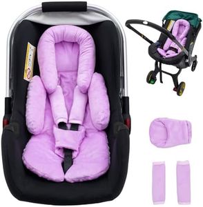 Infant Car Seat Insert with Extra Strap Covers Set, Ultra Thick Carseat Head Support for Infant, 2 in 1 Reversible Car Seat Insert for Newborn, Baby Car Seat Cushion for Stroller, Swing, Bouncer